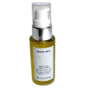 Trader Joe's Hair Oil Smooths Frizz Tames Flyaways Heat Protection 1 fl oz New‎